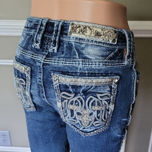 Rock Revival Rosalie Mid-Rise Skinny Jeans Size 26 - Picture 3 of 11